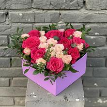 Цветочная композиция из Розы в коробке в Лёвинцы
