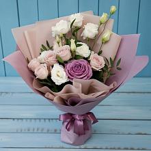 Букет цветов из:  Розы и Лизиантусы #REPLACE_PRED# Лёвинцы