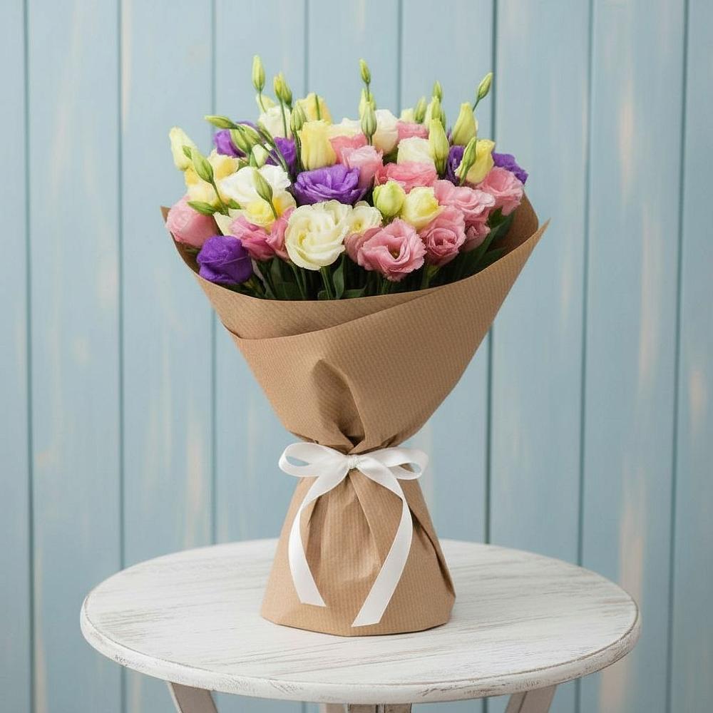 Букет цветов из: Лизиантусы в Лёвинцы