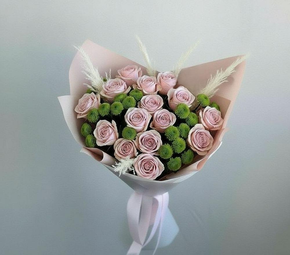 Букет цветов из: Розы и Хризантемы в Лёвинцы