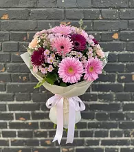 Букет цветов из:  Герберы и Хризантемы #REPLACE_PRED# Лёвинцы