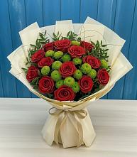 Букет цветов из:  Розы и Хризантемы в Лёвинцы