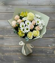 Букет цветов из:  Альстромерии, Розы и Хризантемы #REPLACE_PRED# Лёвинцы