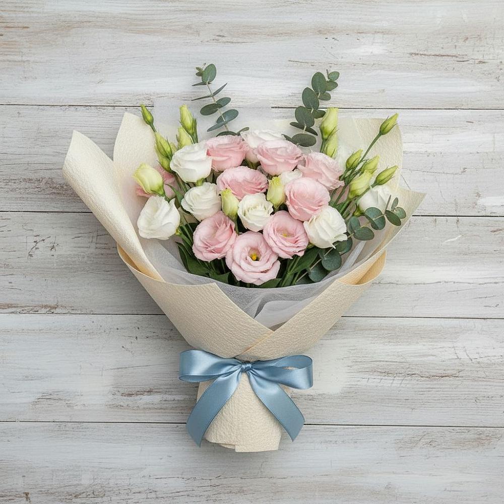 Букет цветов из: Лизиантусы в Лёвинцы